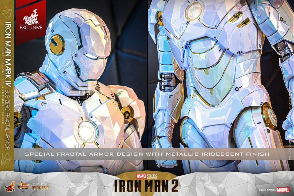 Iron Man 2 Movie Masterpiece Diecast Action Figure 1/6 Iron Man Mark IV (Sub-Zero Fractal Armor) Hot Toys Exclusive 33 cm